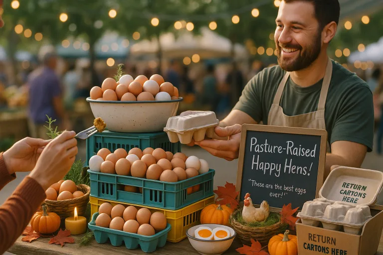 Farmers’ Market : Egg Sales Soar With Creative Displays & Strategic Engagement